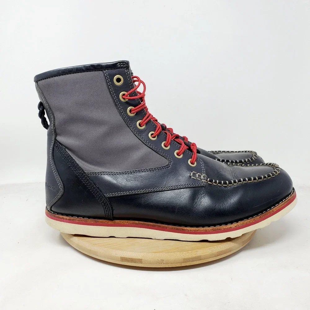 Timberland Abington Haley Boots Mens 9.5 W WIDE Leather Lace Up‎ Vibram Shoes